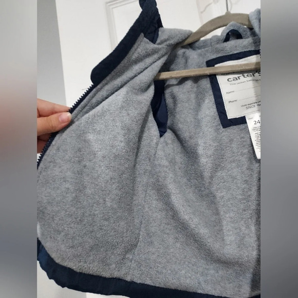 Carter's Baby Boy Dino Print Design Mid-weight Jacket in Size 24 Months - Picture 9 of 10